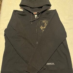 Harley-Davidson Black Zip-Up coat size xl
